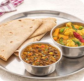 Homestyle Vegetable Korma and Homestyle Amritsari Dal Meal